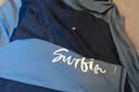 迪卡侬（DECATHLON）潜水服水母服男泳衣泳裤套装冲浪服温泉湿衣长袖速干防晒游泳装备 【上衣-拉链款】深蓝拼接-新款 L 实拍图
