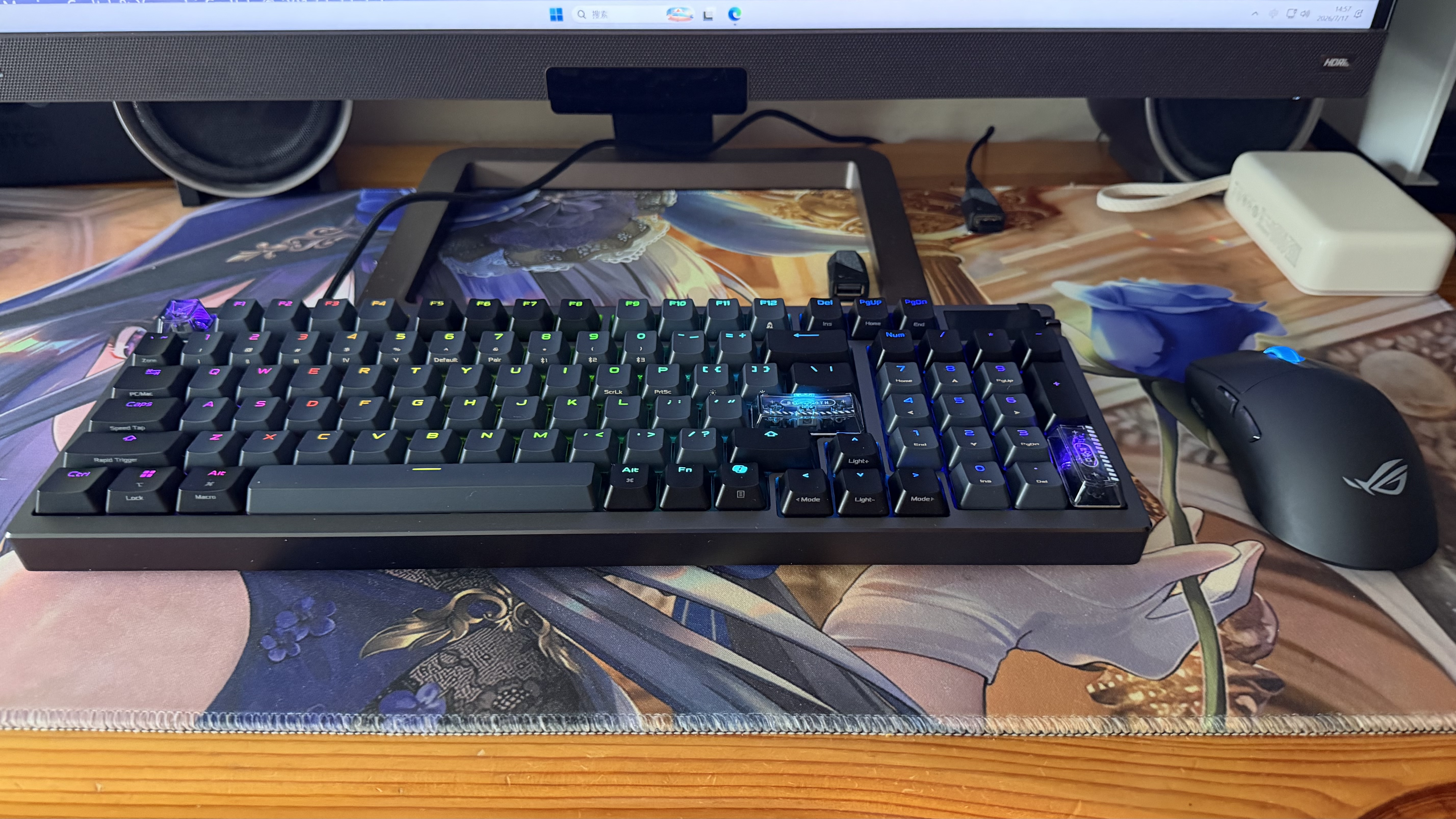 ROG龙鳞2Ace  AimPoint Pro42K传感器 游戏电竞鼠标 轻量化48g 无线8K回报率 无线三模鼠标 暗夜黑 实拍图