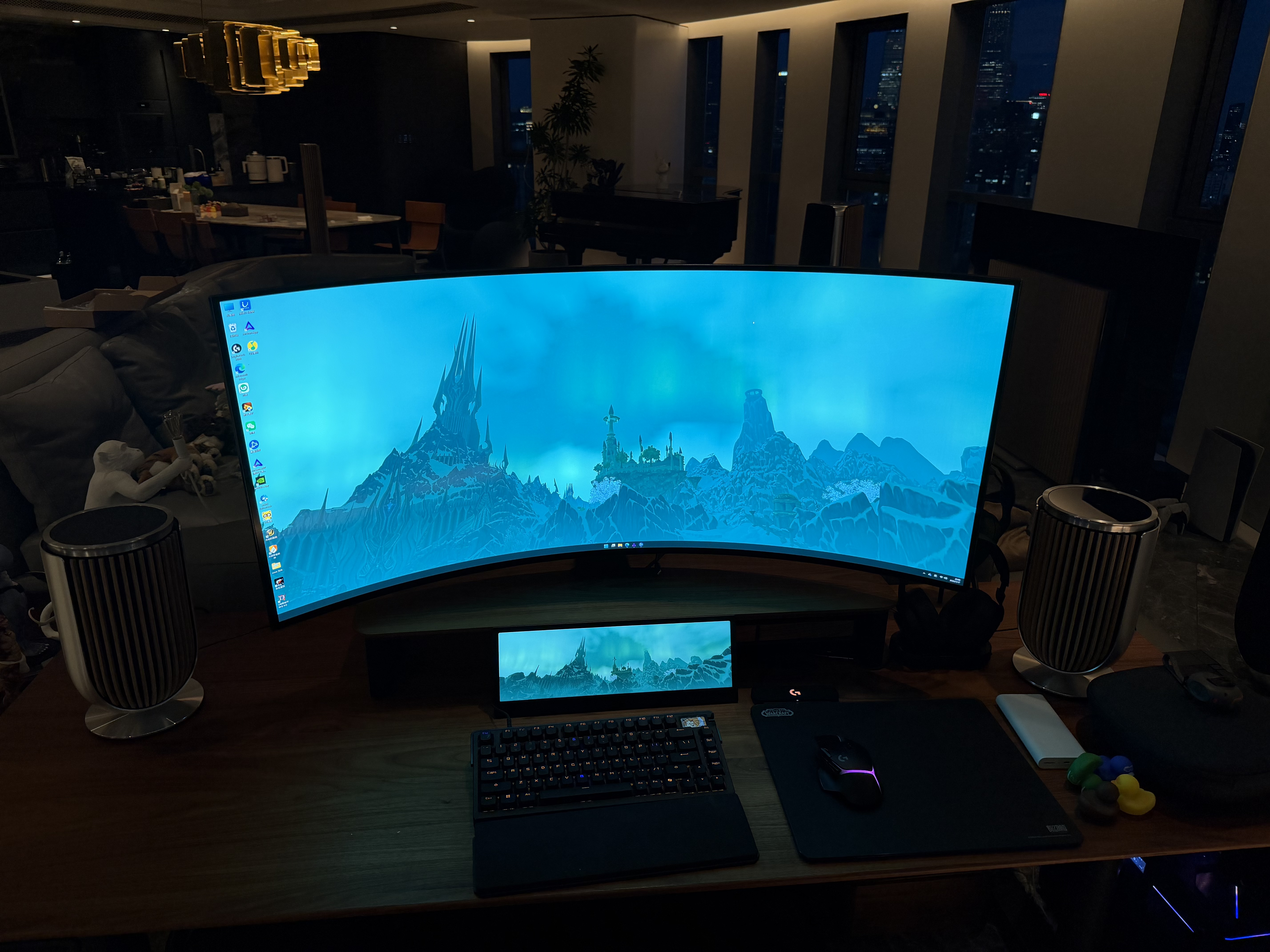 LG GX9 44.5英寸 5KOLED电竞显示器高刷双模 AI超分技术 21:9 800R曲屏 DP2.1 TypeC 90w 45GX950B 实拍图