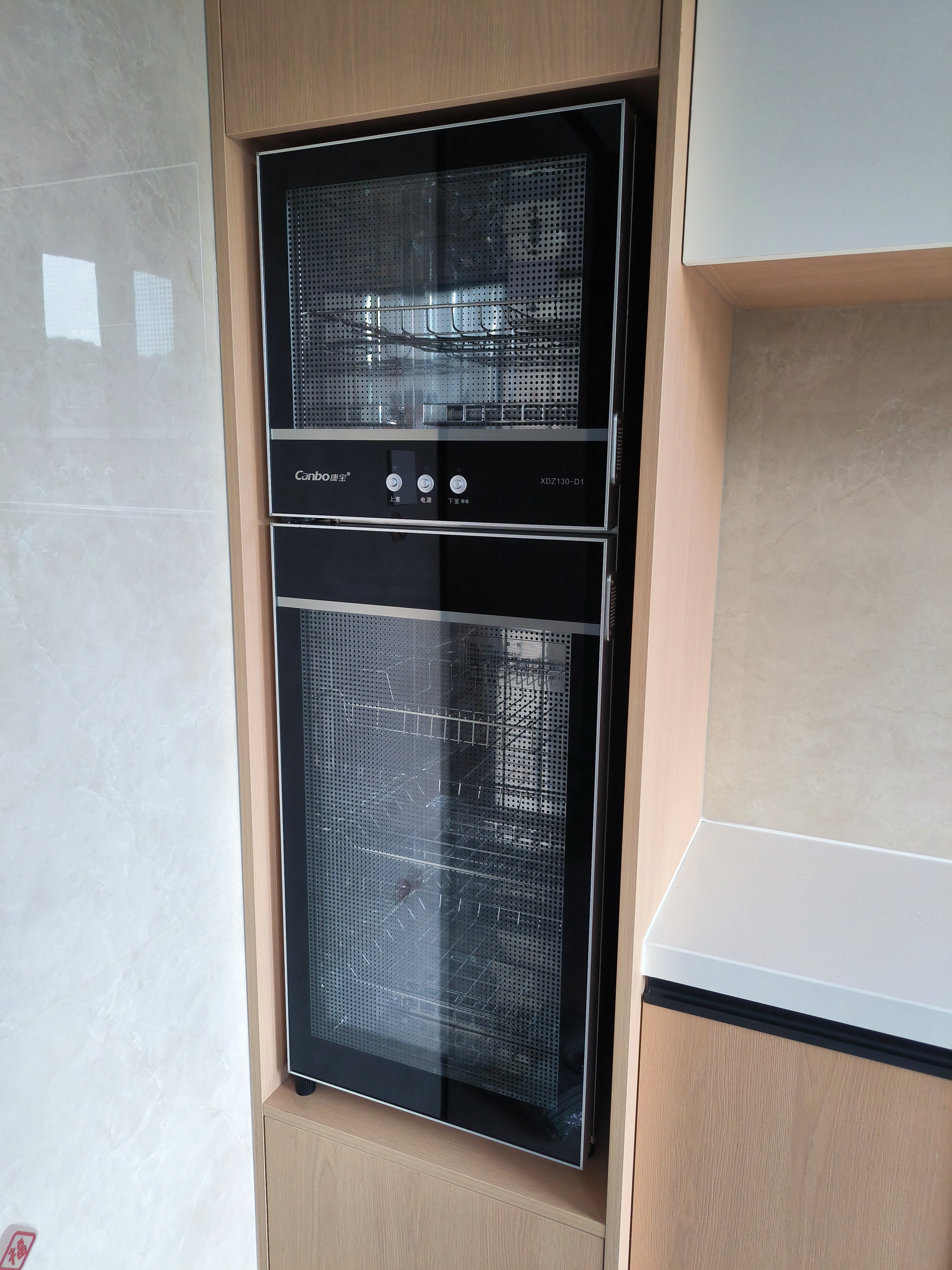 康宝（Canbo）消毒柜家用立式不锈钢大容量商用130L家庭餐具烘干紫外线双门二星消毒碗柜【政府补贴】XDZ130-D1 实拍图