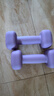 乐系（lexi）小哑铃浸塑女家用练手臂亚玲铁美背家用健身套装 蔷薇紫2kg*2只 实拍图