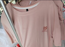 猫人（MiiOW）棉莫代尔女士睡衣男夏10A抑菌冰丝短袖短裤凉感家居服女粉色 实拍图