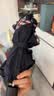 天堂伞 加大雨伞三折 经典商务伞格纹10骨加大雨伞男女 藏青 实拍图