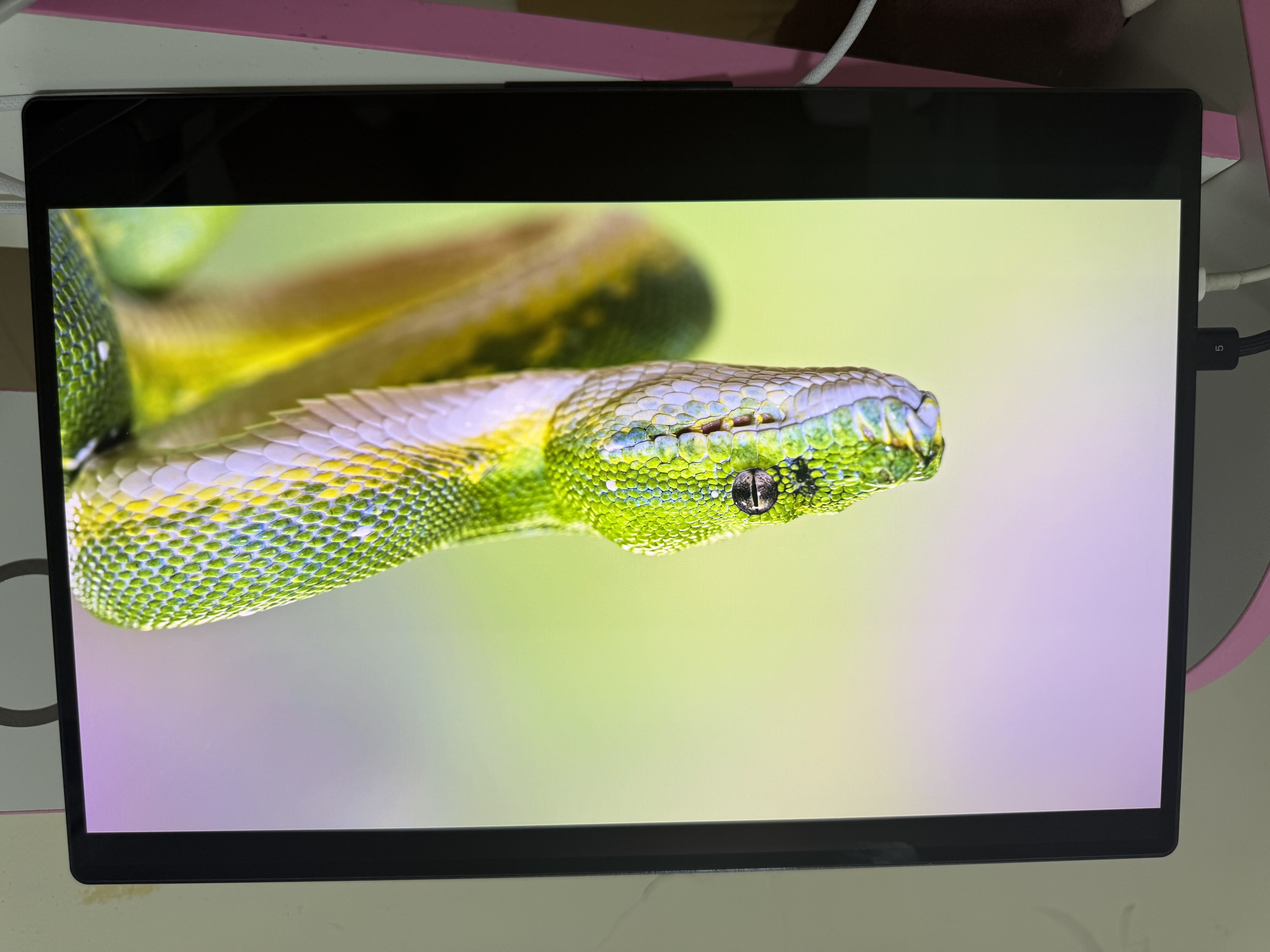 雕塑家14英寸便携式显示器4K OLED屏100%DCI-P3高色域 手机电脑笔记本副屏Ps5一线直连扩展屏MU140LH 实拍图