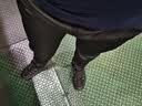 佐尚鸟休闲裤子男夏季冰丝薄款工作上班耐脏运动阔腿长裤直筒宽松男裤 黑色+黑色 4XL -建议165-180斤左右 实拍图