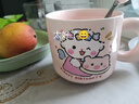 可爱fufu生日蛋糕马克杯带盖勺陶瓷杯送女生高颜值有意义生日礼物 小猪生日蛋糕杯+勺1个350ml 实拍图