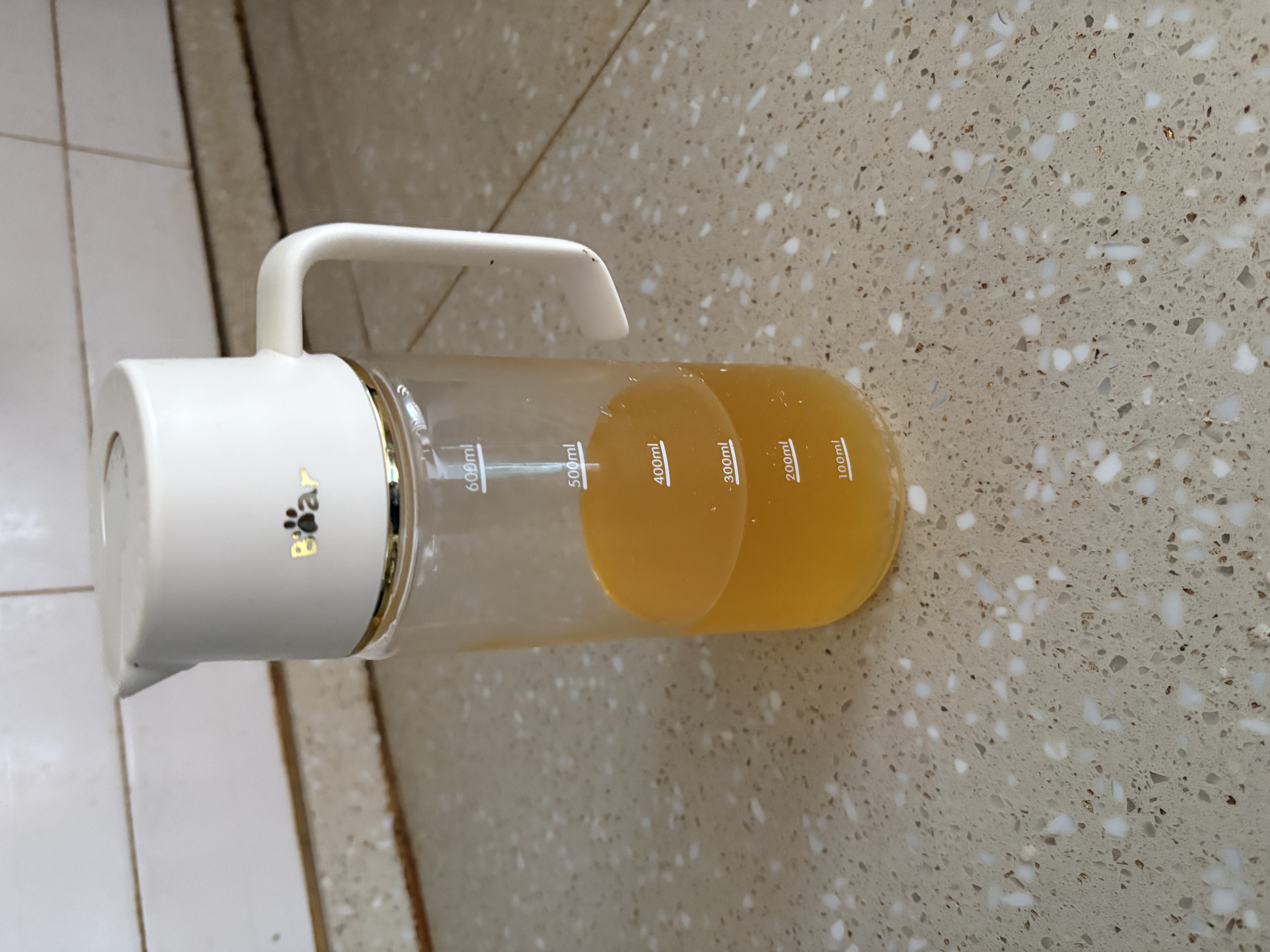 小熊（Bear）油壶 调料瓶抗菌玻璃油瓶酱油瓶600ml 自动开合不挂油CX-W0058 实拍图