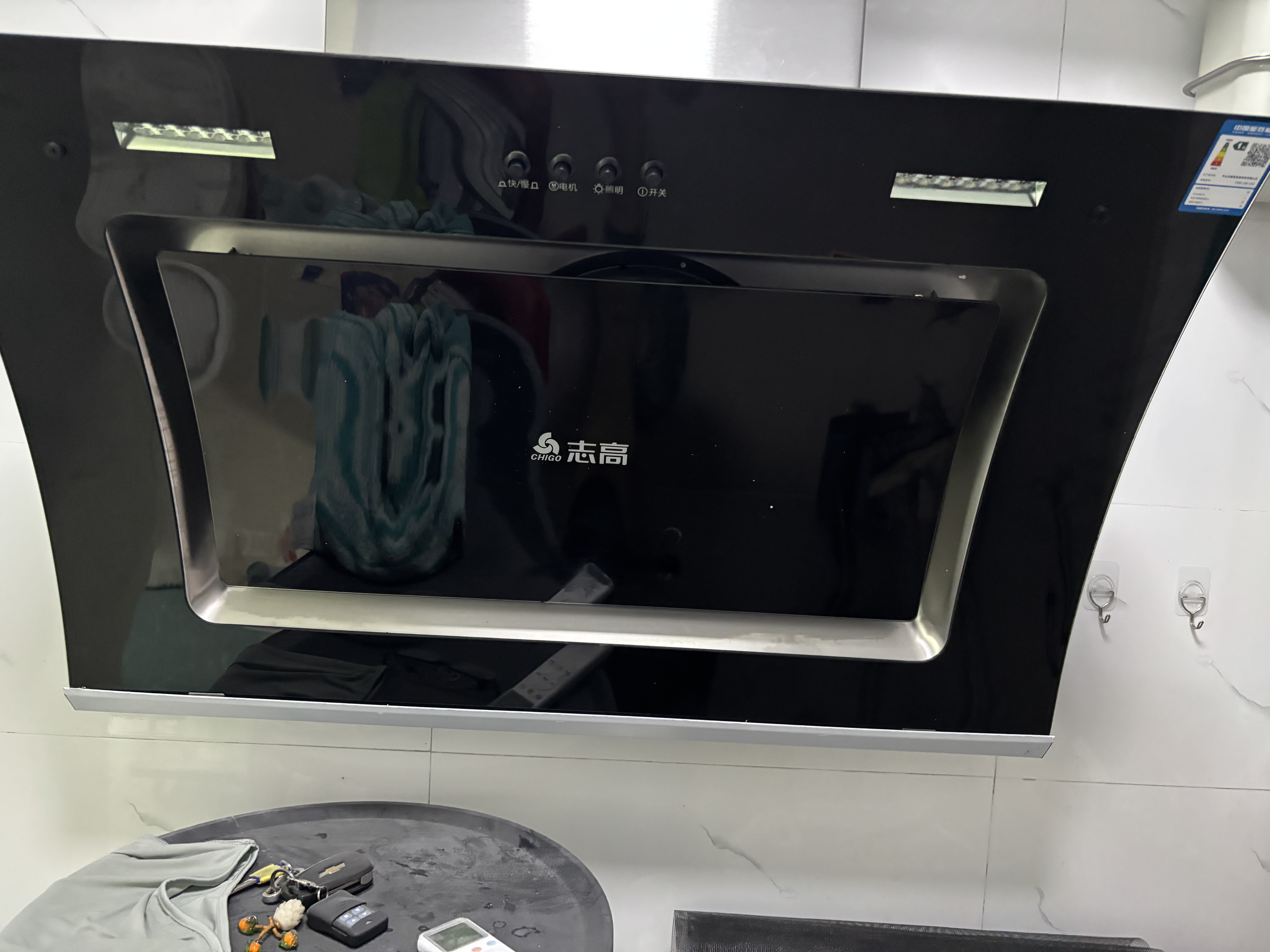 志高（CHIGO）【政府补贴15%】油烟机家用大吸力侧吸式吸油烟机小户型脱排抽油烟机一级能效C03 可配燃气灶 实拍图