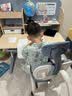 读书郎儿童学习书桌椅套装可升降中小学生桌椅子写字家用课桌香草蓝T12 1米楹木桌+加高书架+追背椅 蓝 实拍图