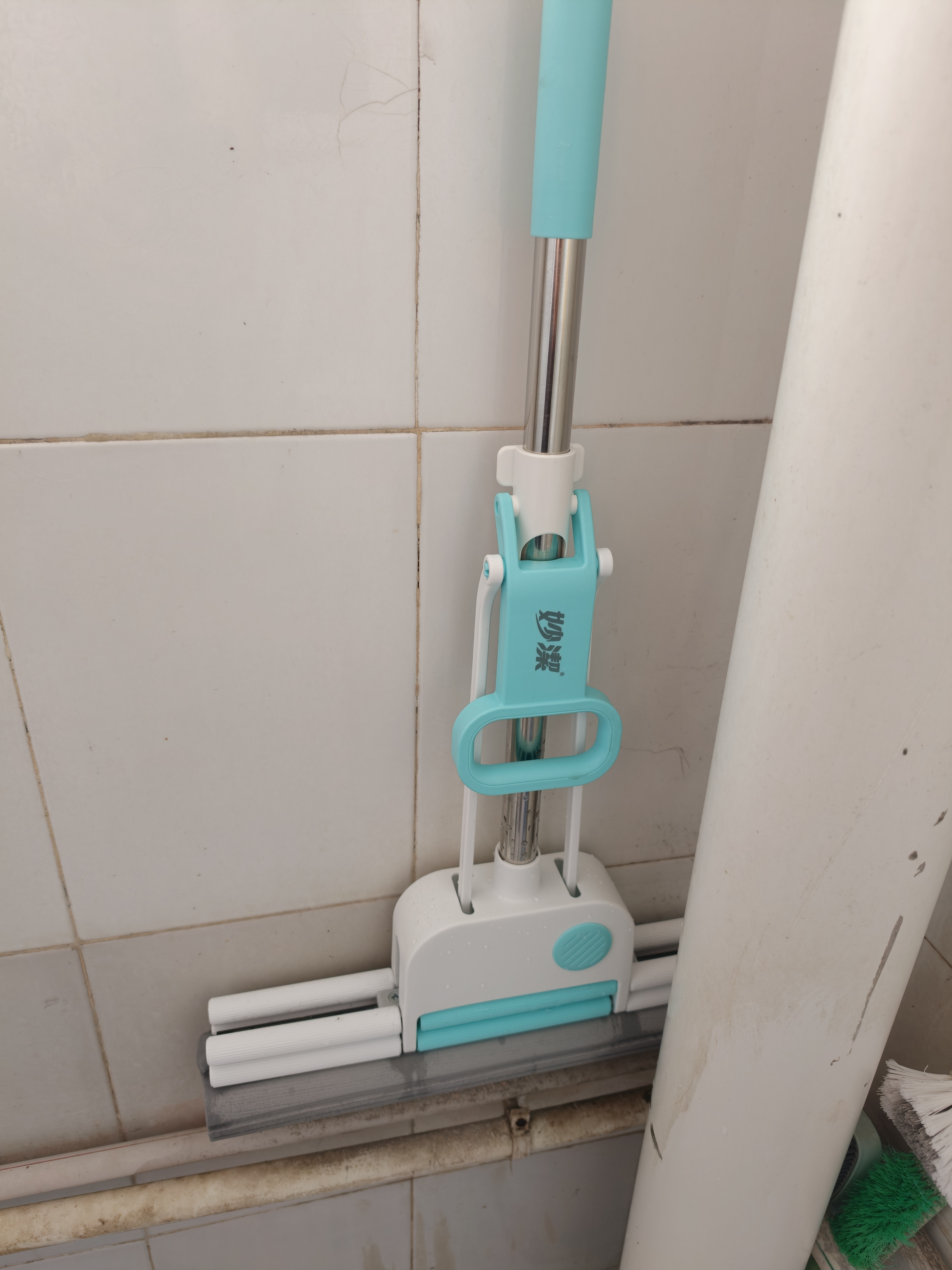 妙洁净宽双滚轮胶棉拖把38cm2头杆长137cm吸水海绵家用神器26年新款 实拍图