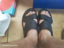 意尔康凉鞋男【送爸爸】真皮软底透气户外休闲沙滩鞋男士凉鞋 黑色39 实拍图