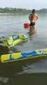 swimbobo户外水上成人小孩充气躺椅游泳圈浮床戏水浮力板 靠背网兜浮排 实拍图