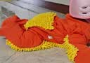 心楠婴儿爬爬服夏季春秋防宝宝脏爬行服罩衣长袖爬行服户外拖地板连体 短袖款【A类】 90cm  建议0-2岁 实拍图