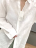 优衣库法国麻衬衫/长袖女装衬衣26春夏新款483868 74 紫罗兰色 L 实拍图