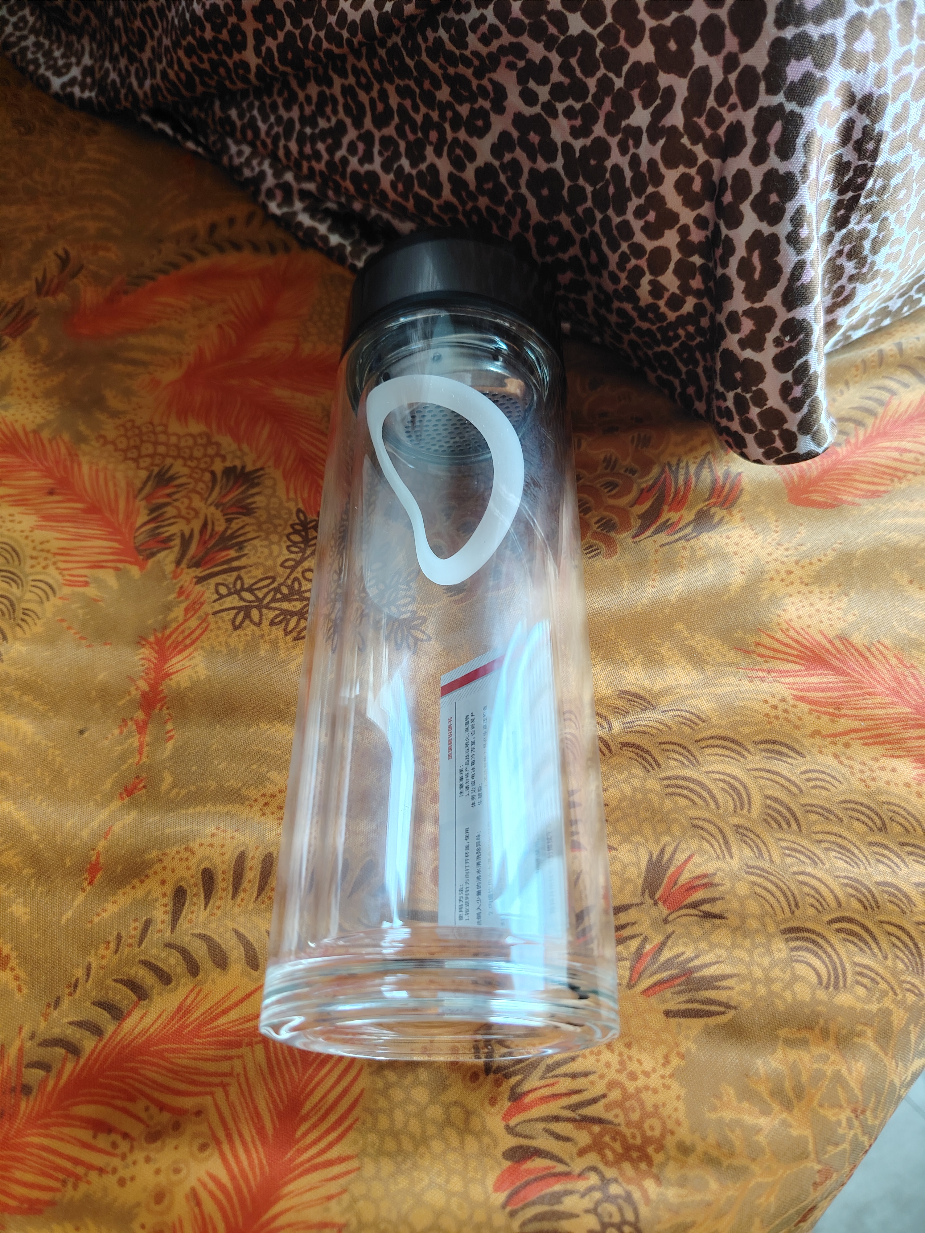 【京东物流配送】高硼硅双层玻璃杯大容量泡茶杯水杯子茶水分离杯 【双层加厚】茶杯350ml1只 实拍图