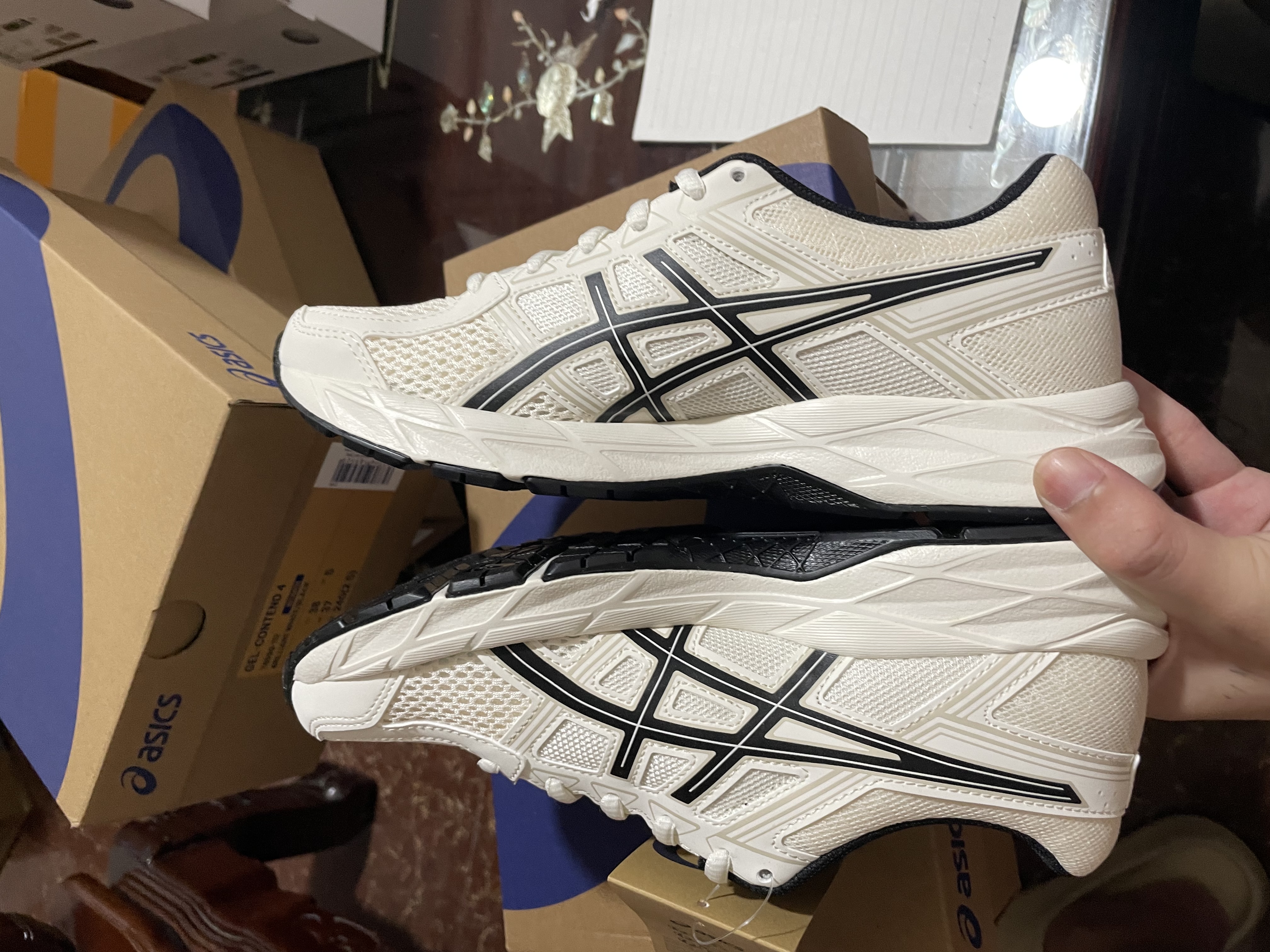 亚瑟士ASICS男鞋透气跑鞋运动鞋缓震舒适跑步鞋 GEL-CONTEND 4 灰色/灰色 43.5 实拍图