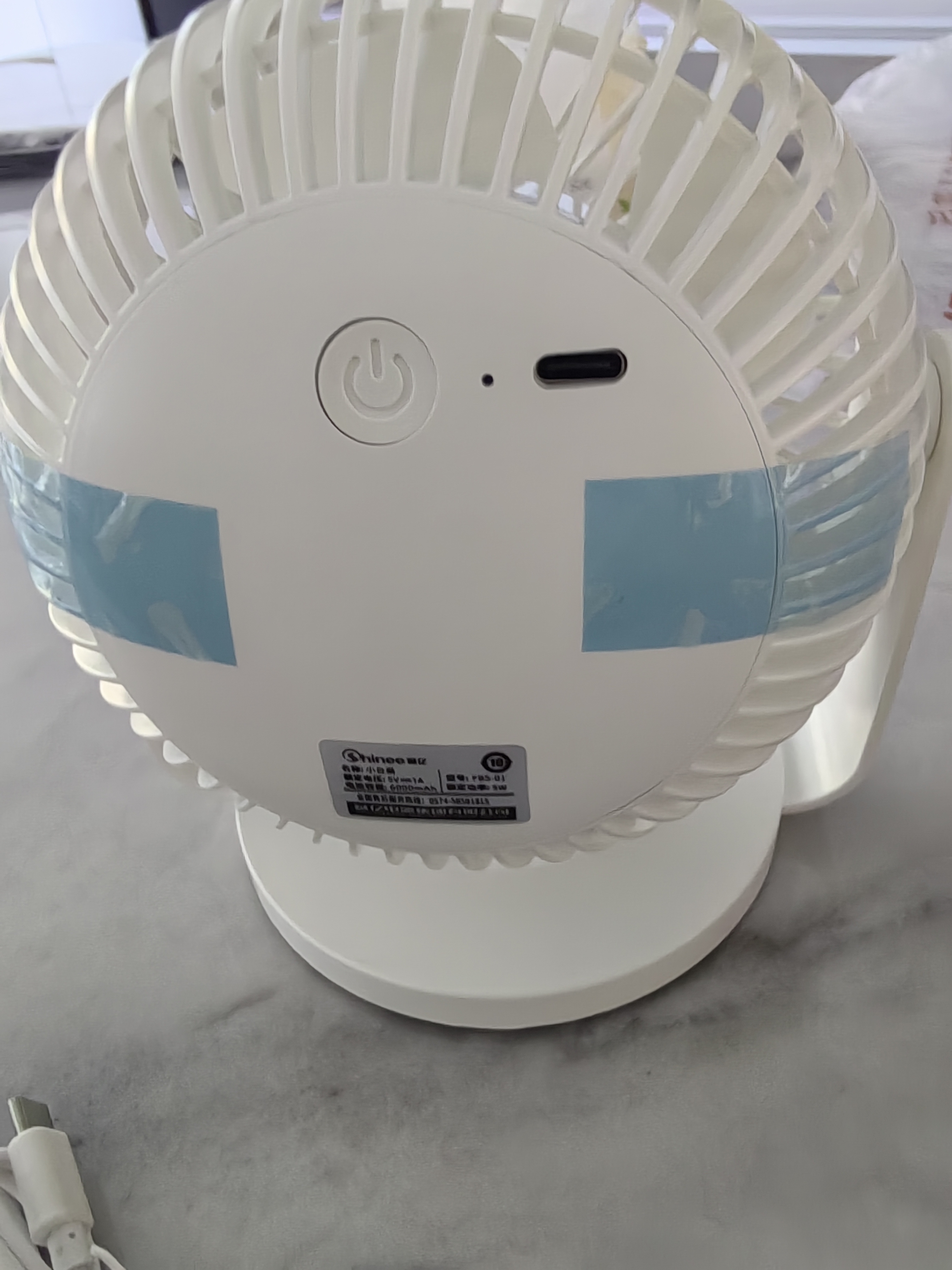 赛亿蓄电小风扇电风扇小台扇迷你USB手持户外便携风扇小型学生宿舍床头办公室轻音桌面扇6000毫安 实拍图