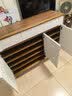 智新木王入户鞋柜实木框现代简约收纳柜家用门口靠墙大容量鞋柜烤漆玄关柜 实拍图