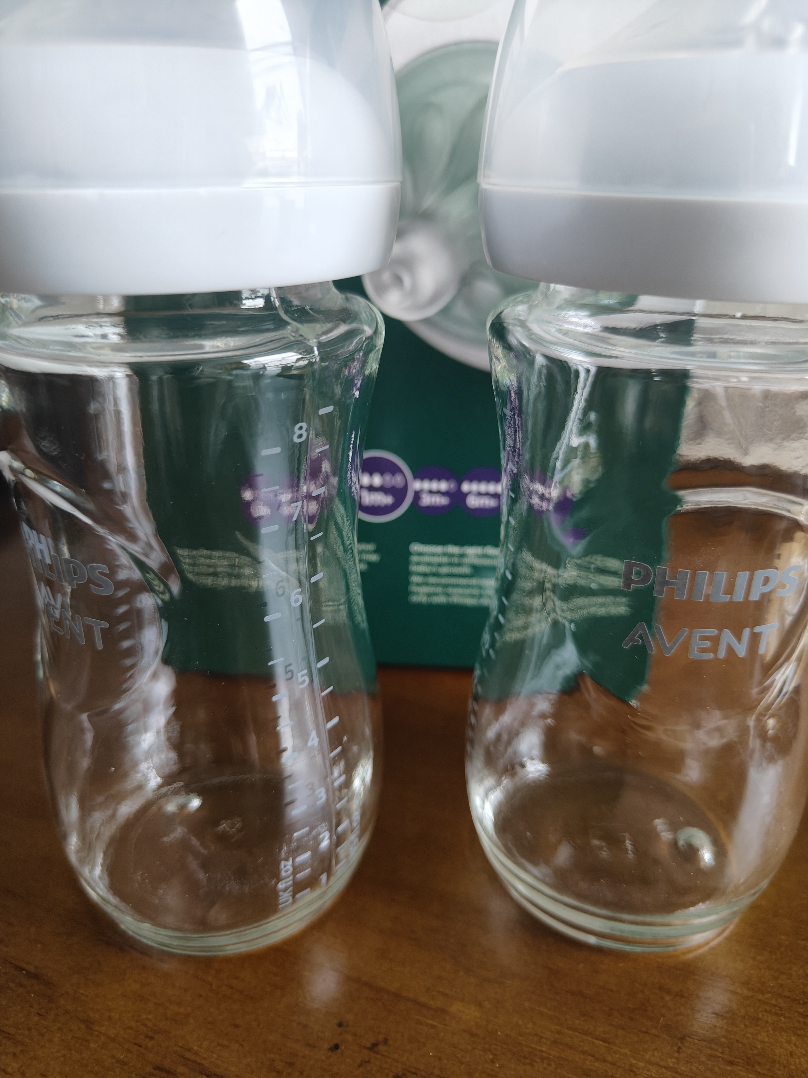 新安怡（AVENT）飞利浦新安怡 玻璃奶瓶新生婴儿宝宝进口防胀气240ml对装套装 实拍图