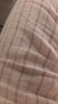 MUJI 女式 无侧缝 双层纱织 长袖睡衣家居服套装纯棉 七夕情人节礼物 浅粉色条纹 M 上装160/84A 下装160/66A 实拍图