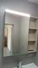 九牧（JOMOO）小牧卫浴实木浴室柜卫生间洗手脸盆柜组合陶瓷一体洗漱台健康环保 感应镜面灯/美妆架/隐藏抽纸孔 【80CM】 实拍图