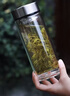 富光双层玻璃杯水杯子茶水分离泡茶杯男女士高颜值团购定制400ML 实拍图