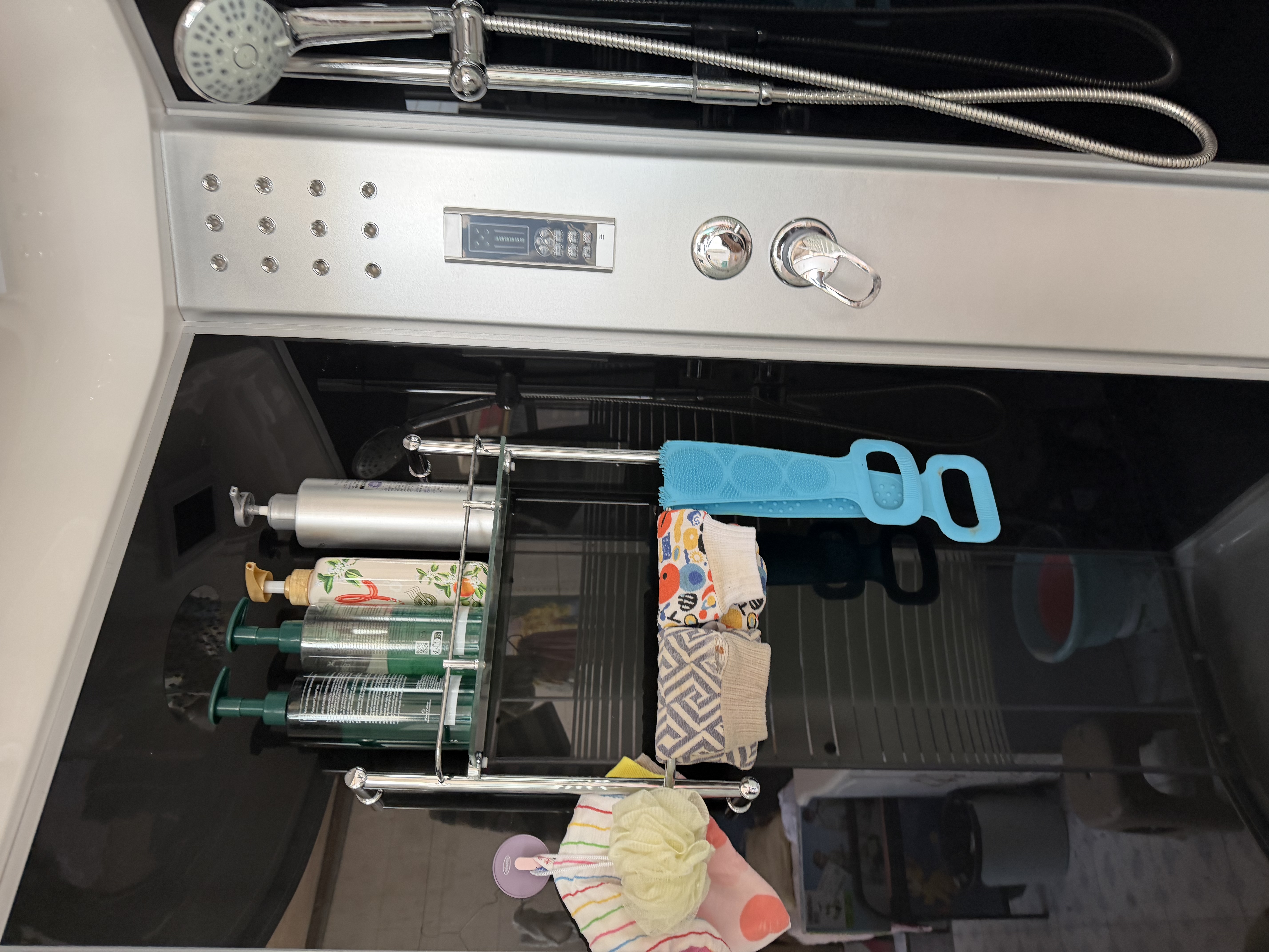 澳瑞莎整体淋浴房家用一体式玻璃简易洗澡房隔断沐浴房卫生间冲凉浴室 高配款100x100带小电器 实拍图