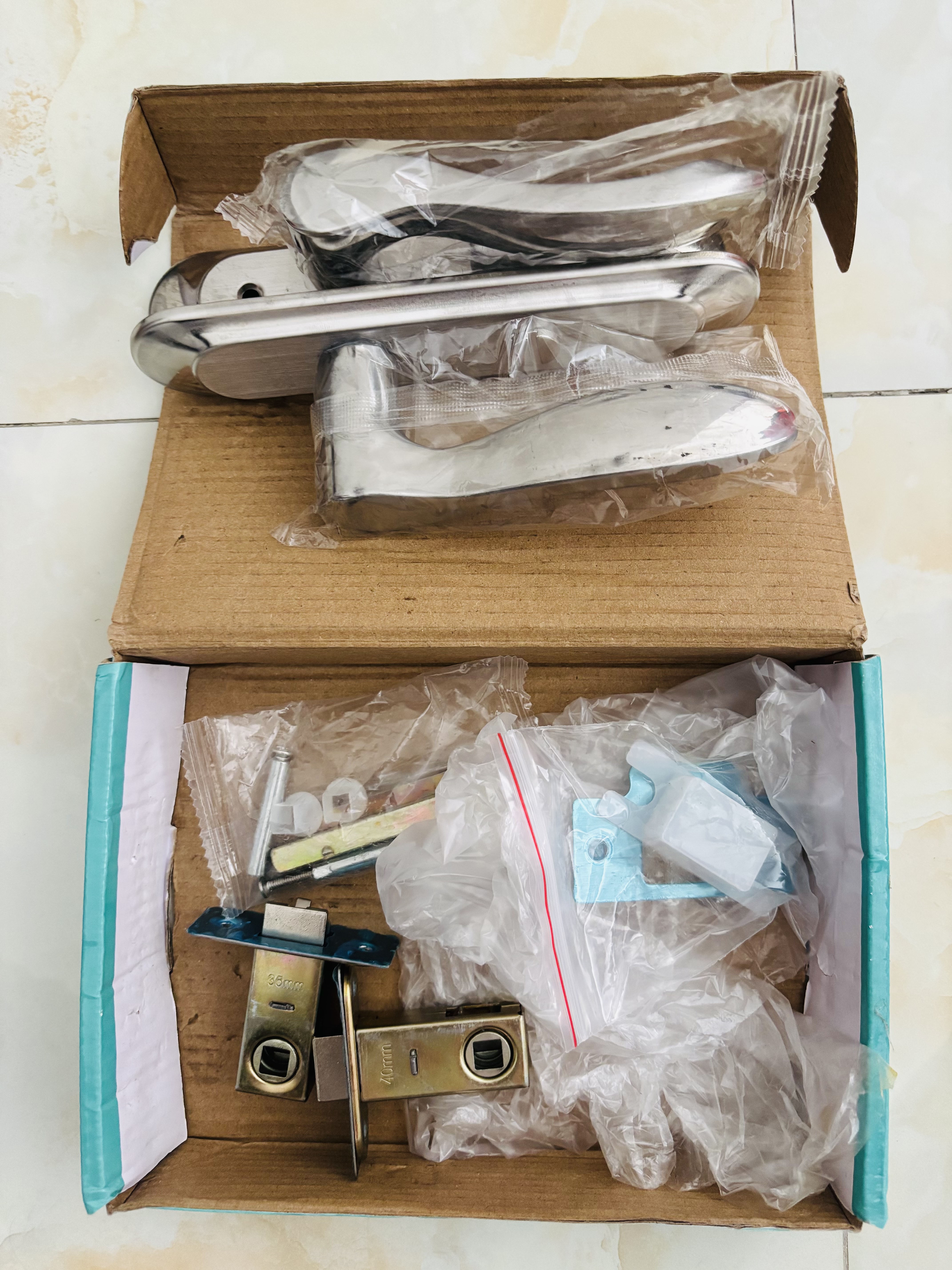 初工卫生间门锁浴室锁洗手间厕所通用型锁具室内门把手 无钥匙110单舌 实拍图