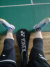 尤尼克斯（YONEX）羽毛球鞋yy入门级训练减震动力垫男女SHB101CR白/蓝 44码 实拍图