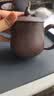 藏壶天下【礼盒装】宜兴紫砂杯全手工刻绘茶杯盖杯男女士办公杯泡茶大杯子 紫泥大款 515ml 实拍图