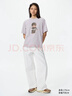 优衣库Monchhichi UT/短袖T恤女装印花488926 71 浅蓝紫色 M 实拍图