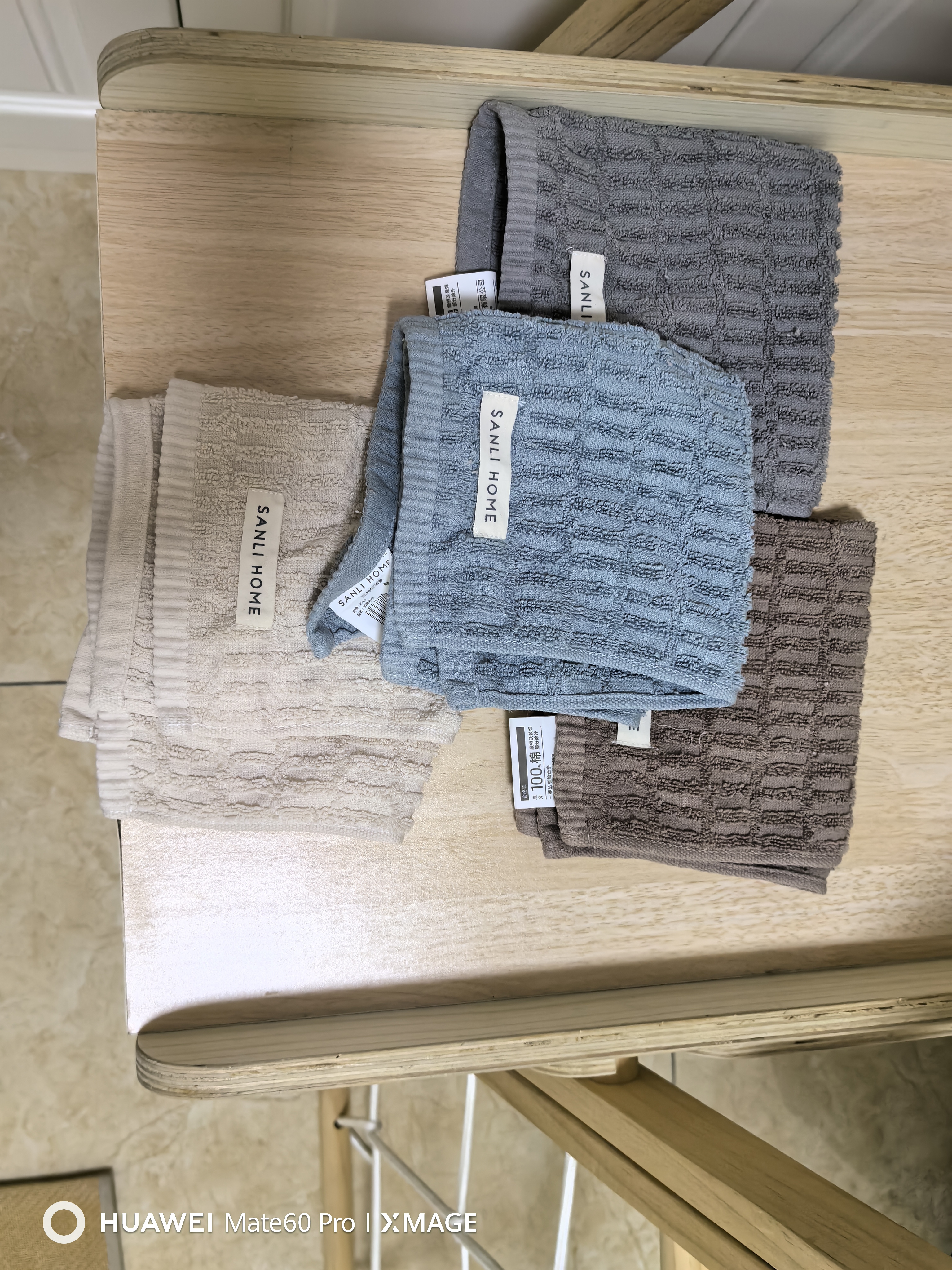三利A类新疆棉方巾4条纯棉轻柔男女吸水洗脸运动小毛巾 33*33cm 实拍图