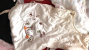 人之初（Renzhichu） 婴儿和尚服加厚棉衣纯棉宝宝棉衣半背棉袄新生儿绑带上衣秋衣 小熊蓝色 59cm适合1-3个月 实拍图