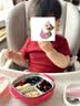 奥克兔兔（Octoto）宝宝餐盘婴儿辅食碗1-3岁儿童多功能便携316L不锈钢食品级饭盒 嘟嘟粉(餐盘+叉勺) 实拍图