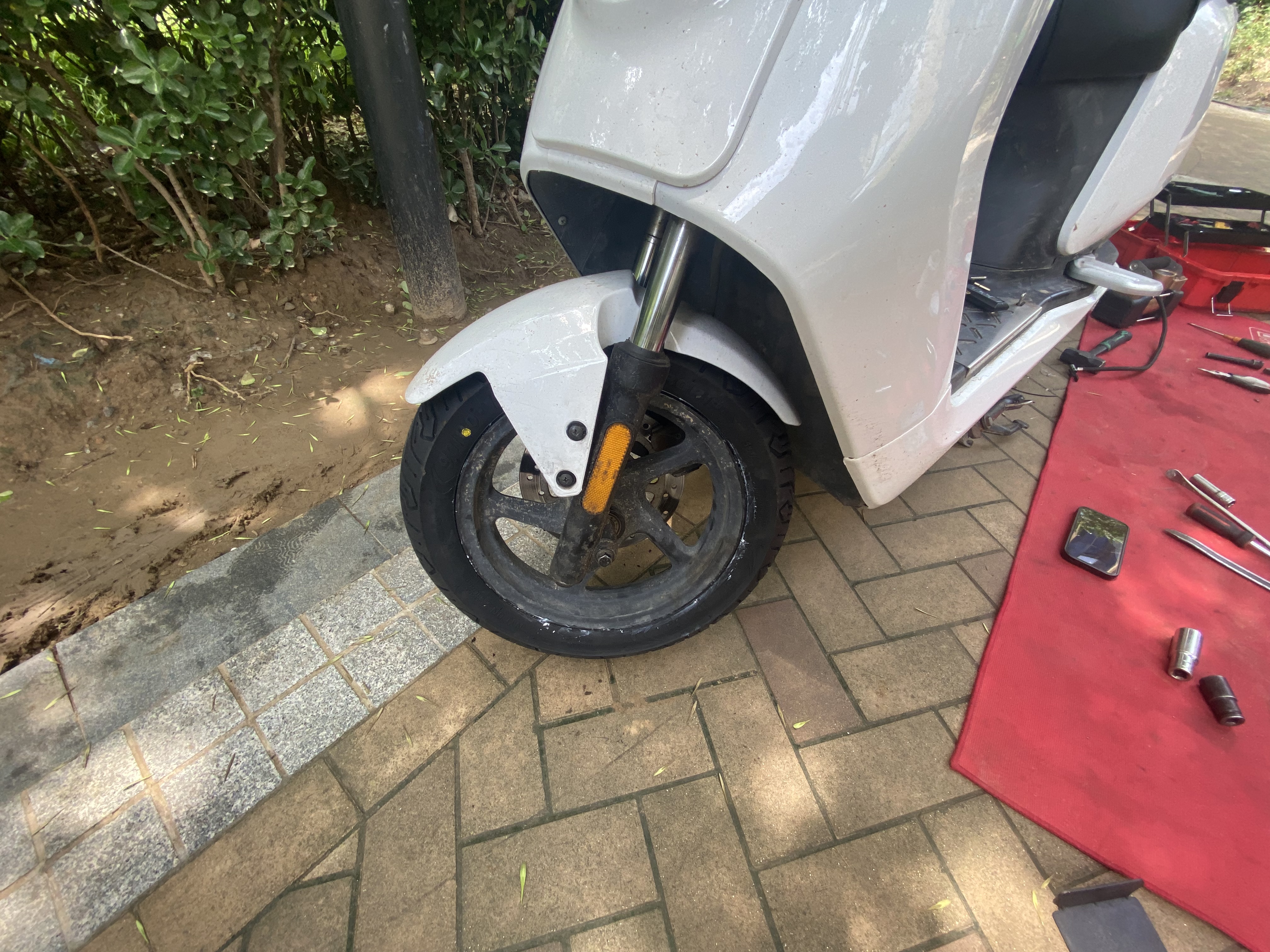 固满德电动车轮胎适配小牛N1S半热熔真空胎12寸120/70-12免费上门安装 实拍图