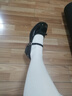 啄木鸟粗跟厚底玛丽珍鞋女2026年夏季新款蝴蝶结配裙子jk百搭小皮鞋单鞋 黑色 36 (230mm) 实拍图
