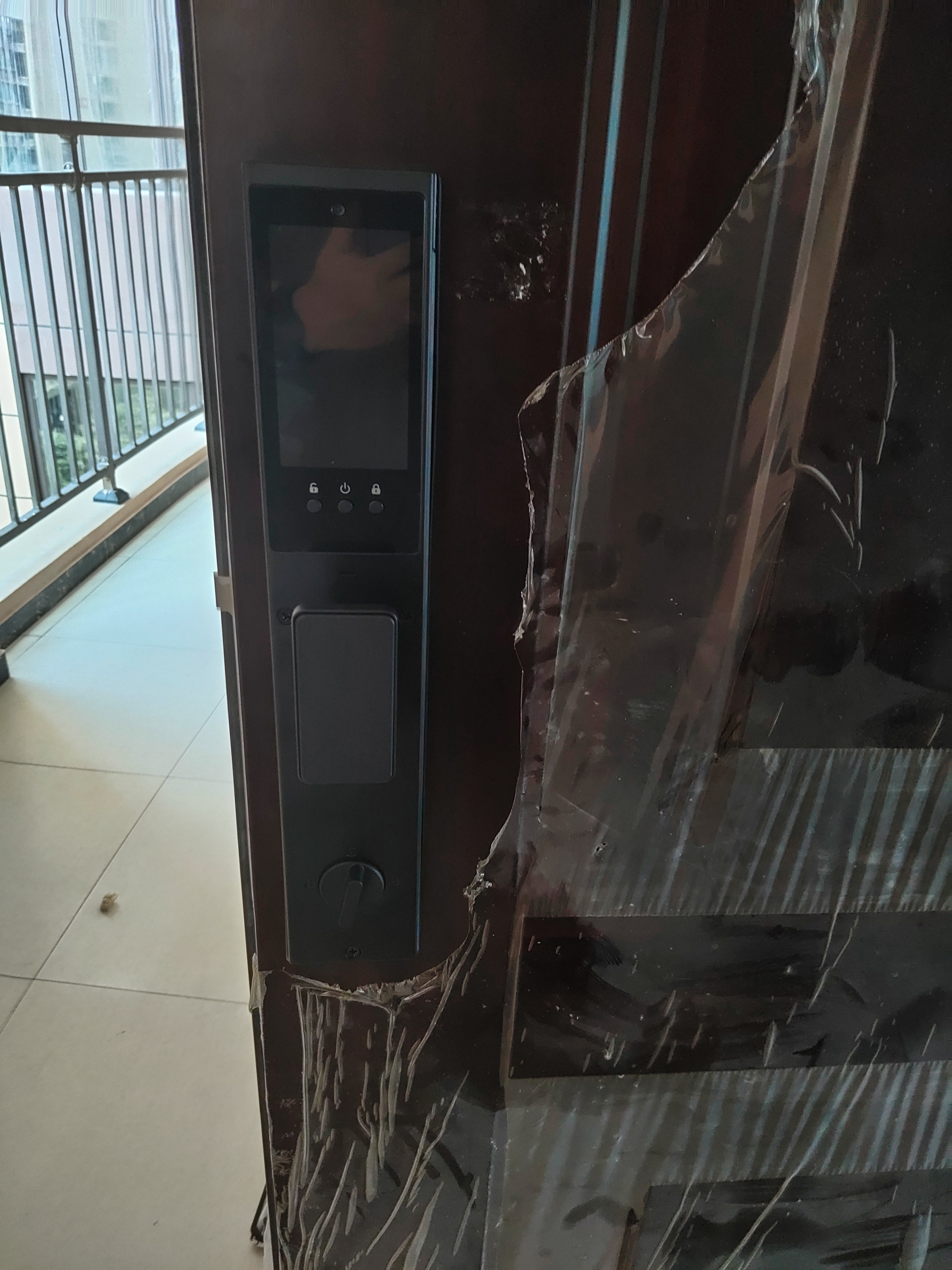 联想R9 智能门锁 指纹锁 3D人脸识别 AI智能 智能锁 双摄像 电子锁 入户门 密码锁 全自动 家用 防盗门 实拍图
