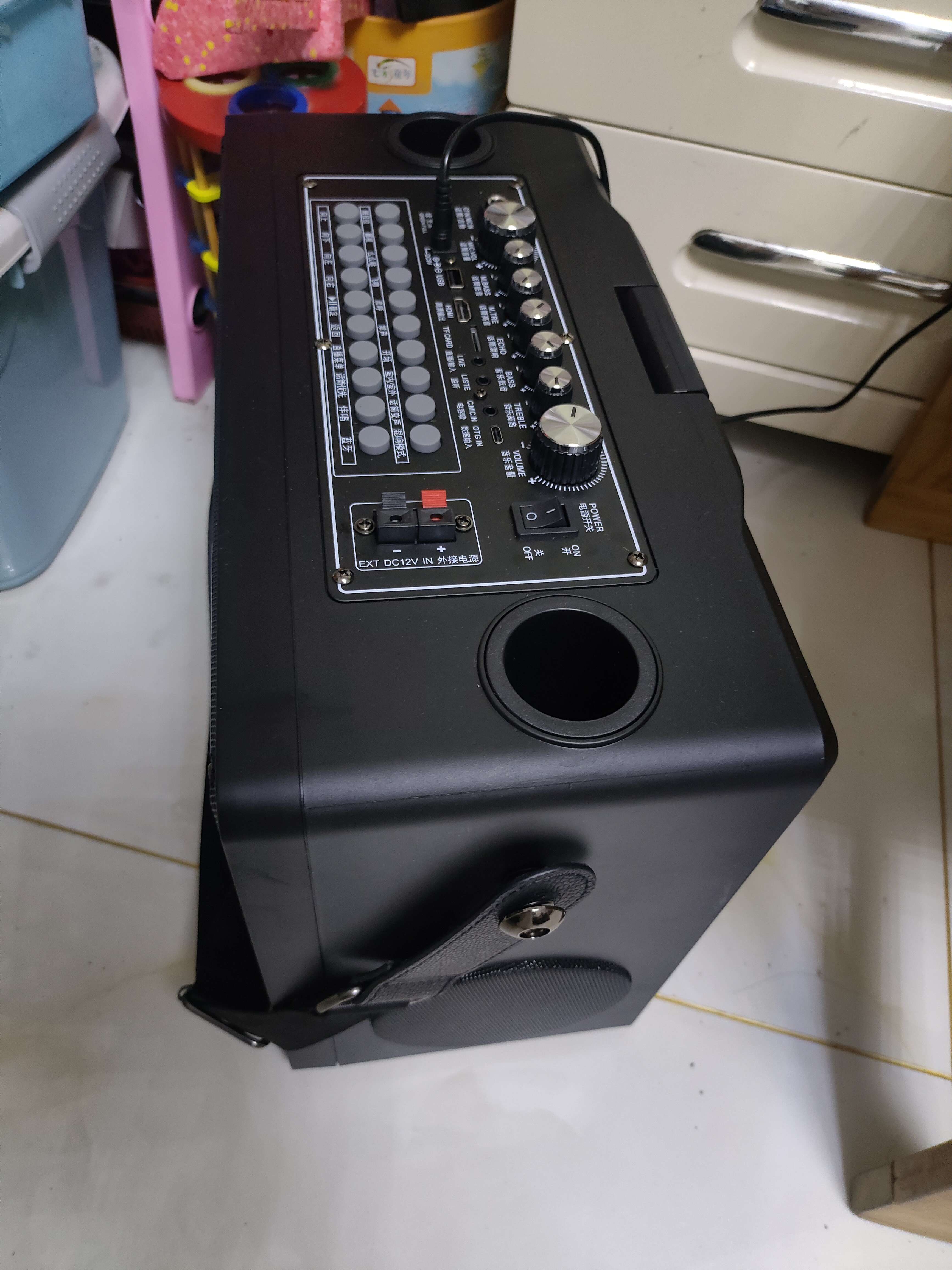 先科（SAST）音响户外k歌一体机 家庭ktv唱歌全套设备卡拉ok带话筒便携音响广场舞音响带显示屏乐器音箱SW88 实拍图