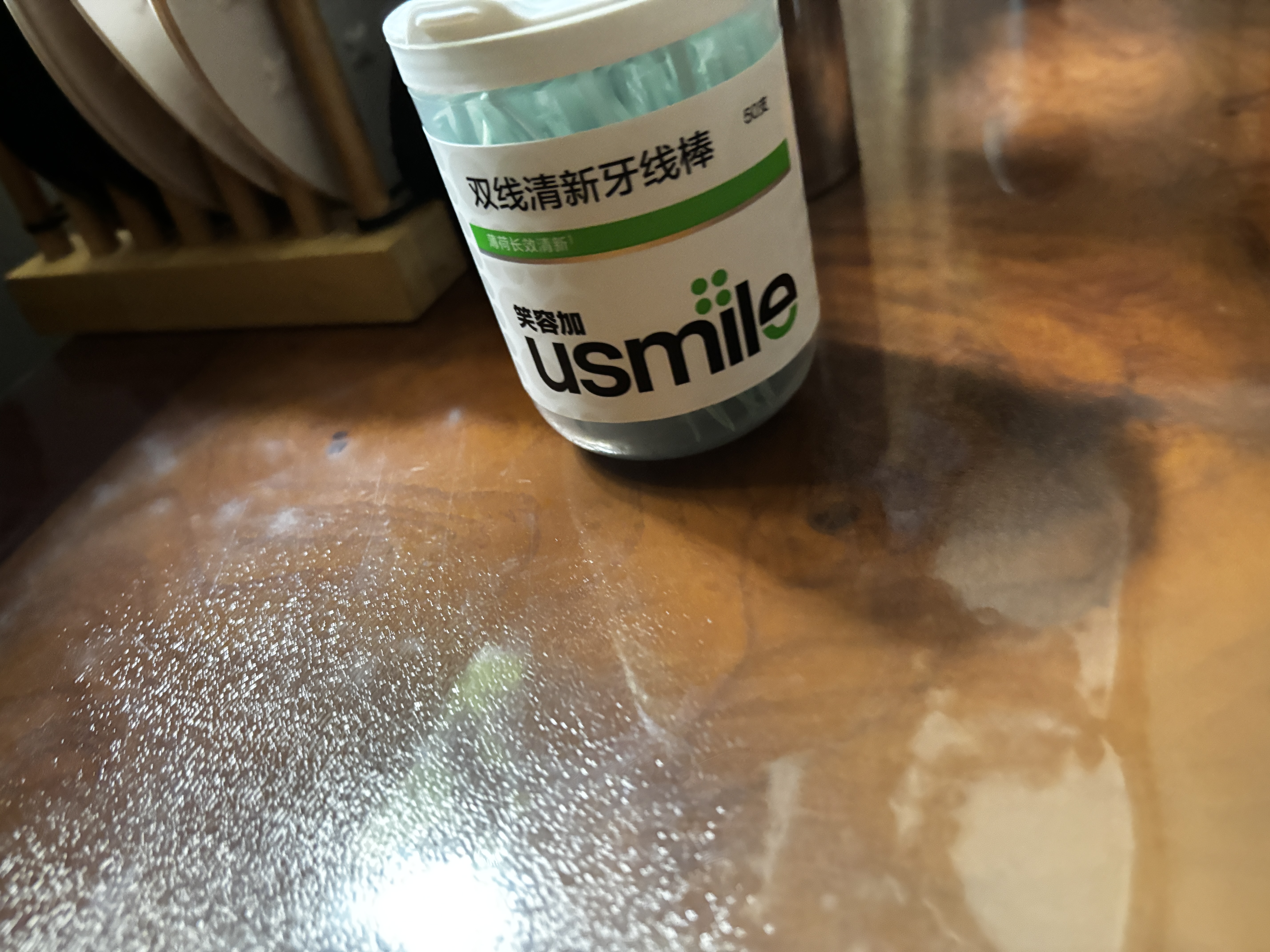 usmile笑容加小海马牙线棒青少年牙签刮舌苔牙缝刷清洁双线清新50支*8盒 实拍图