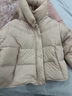 太平鸟女装羽绒服连帽泡芙冬保暖面包服外套 粉色短款 M 实拍图