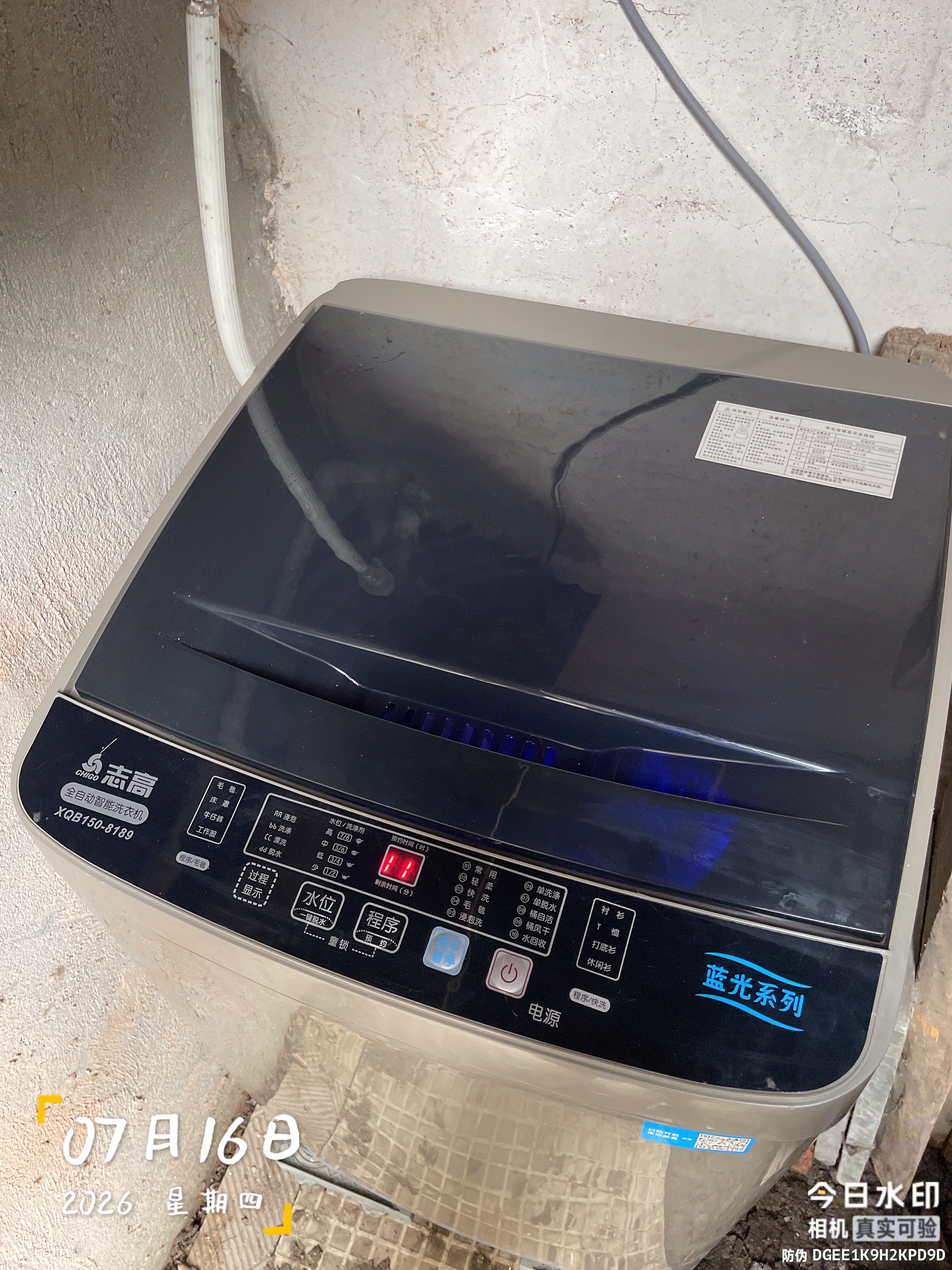 志高（CHIGO）全自动洗衣机 家用小型波轮 洗脱一体机大容量 公寓宿舍出租房 咖啡金 波轮 15kg 【蓝光洗护+风干洁桶+强电机】 实拍图