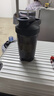 摇摇杯健身运动水杯男奶昔防漏搅拌杯子刻度杯奶茶摇杯蛋白粉水壶 经典黑+带刻度+不锈钢球 500ml 实拍图