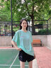 薰风（KUMPOO）新款羽毛球服速干短袖男凉感T恤女宽松上衣休闲服透气熏风运动服 牛油果绿 S 实拍图