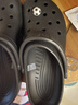 卡骆驰（CROCS）经典洞洞鞋轻便百搭女沙滩鞋包头拖鞋男鞋|10001 黑色-001(含智必星) 45 (290mm) 实拍图