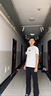肆缄胖子大码弯刀牛仔裤男大屁股显瘦vibe裤子美式高街宽松大码微喇裤 黑色 3XL 适合160-180斤 实拍图