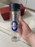 富光（FUGUANG）双层玻璃杯男便携车载水杯子G2422-SH-330 蓝色 330ml 实拍图