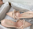 CHARLES&KEITH缎面蝴蝶结尖头高跟凉鞋女生日七夕礼物送女友CK1-60361556 Light Pink浅粉色 38 实拍图