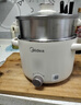 美的（Midea）电煮锅 0涂层不锈钢 宿舍小电锅 多功能家用宿舍泡面小火锅 2.6L蒸煮一体电热锅 XZC2066G 配蒸笼 实拍图
