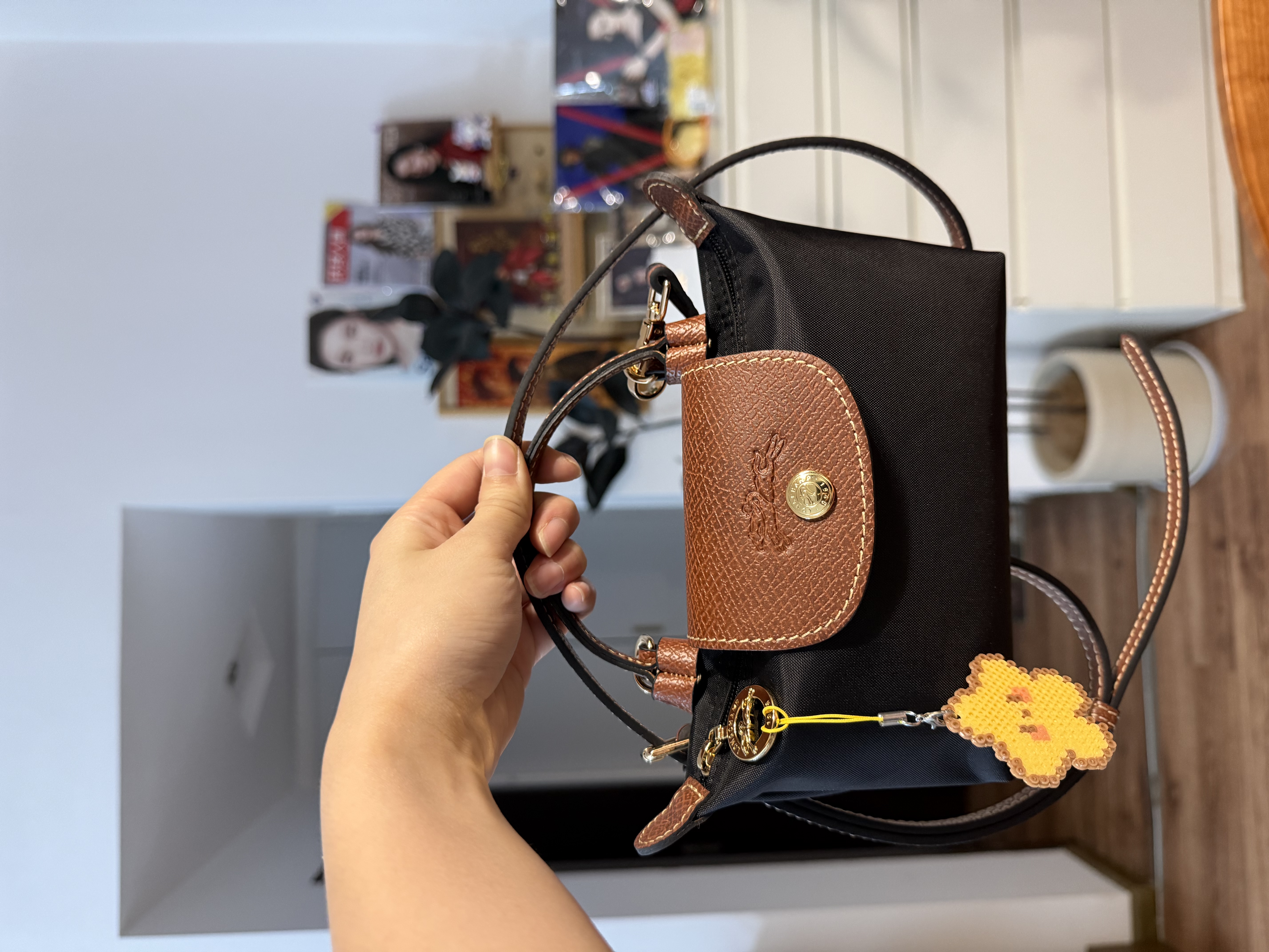 LONGCHAMP珑骧Le Pliage Original系列女包mini手提饺子包【七夕礼物】 实拍图