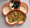 COOKSS宝宝餐盘硅胶学吃饭分格儿童餐具辅食碗餐盘带吸盘 双拼绿 实拍图
